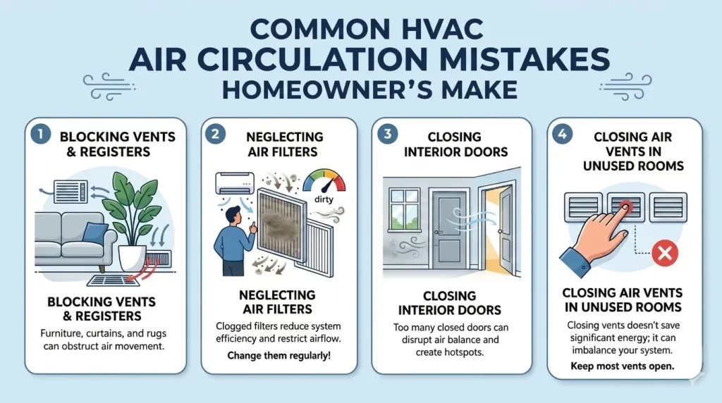 Common HVAC Air Circulation Mistakes Homeowners Make