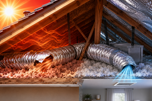 Role of duct leakage and attic heat gain in high bills