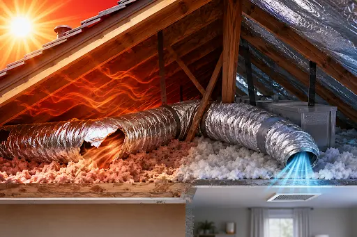 The Hidden Role of Duct Leakage and Attic Heat Gain in High Bills